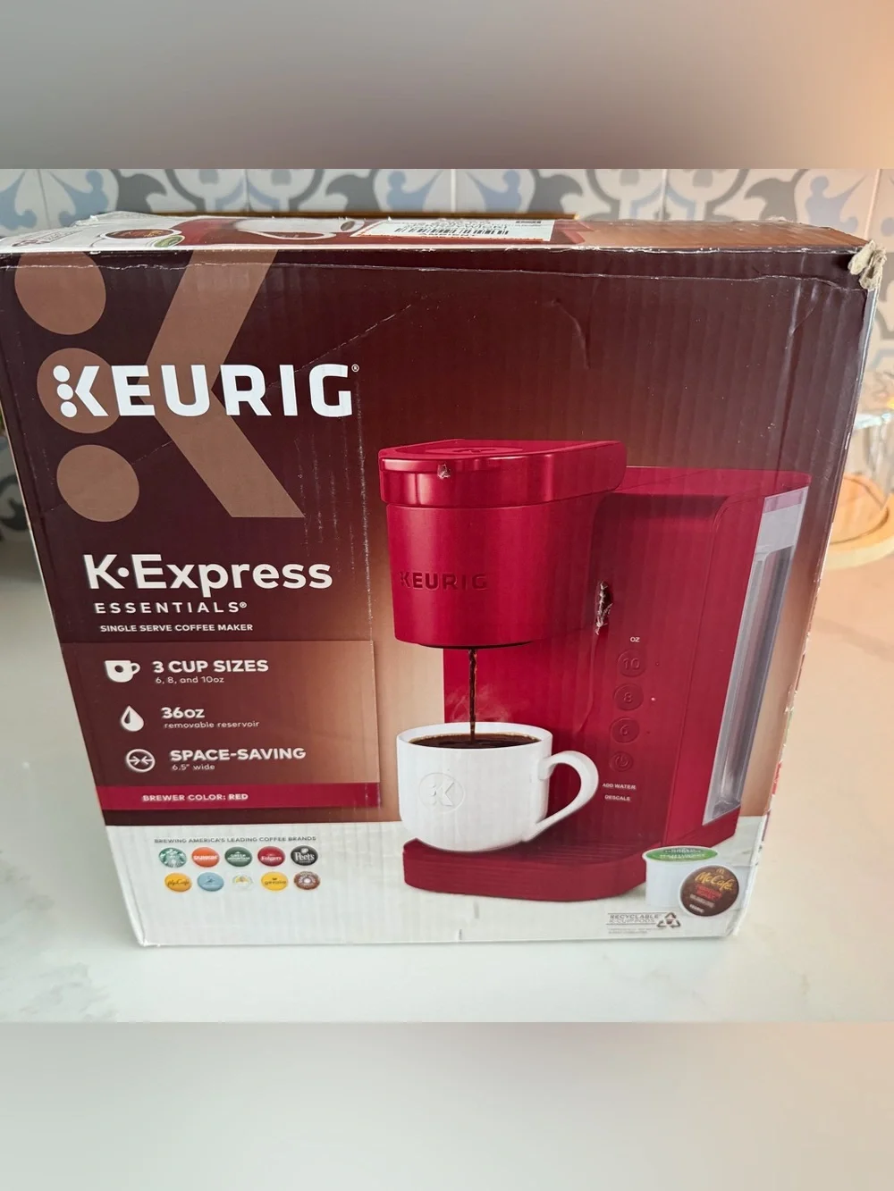 Keurig Express Essentials Single-Serve Coffee Maker – Red